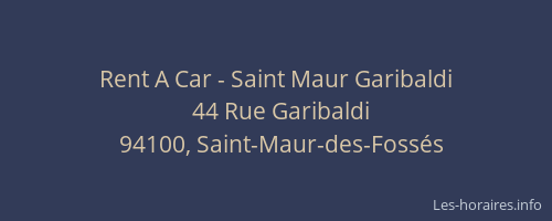 Rent A Car - Saint Maur Garibaldi