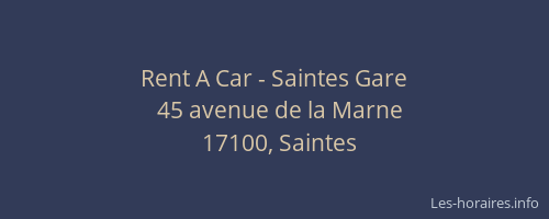 Rent A Car - Saintes Gare