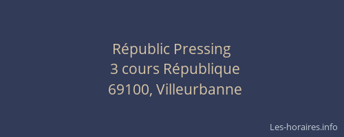 Républic Pressing