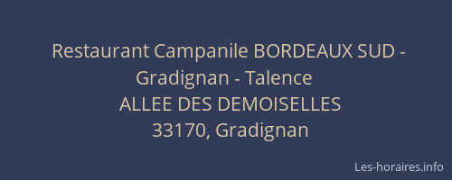 Restaurant Campanile BORDEAUX SUD - Gradignan - Talence