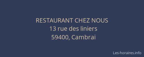 RESTAURANT CHEZ NOUS