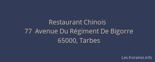 Restaurant Chinois