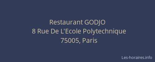 Restaurant GODJO