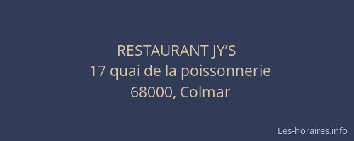 RESTAURANT JY’S