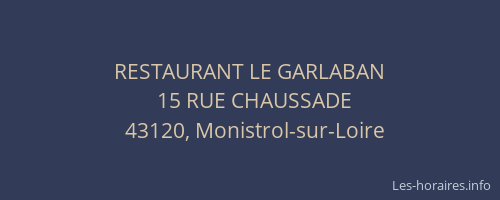 RESTAURANT LE GARLABAN