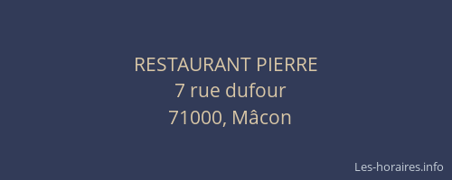 RESTAURANT PIERRE