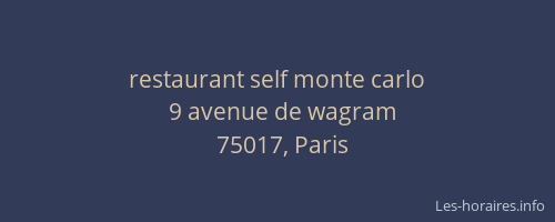 restaurant self monte carlo