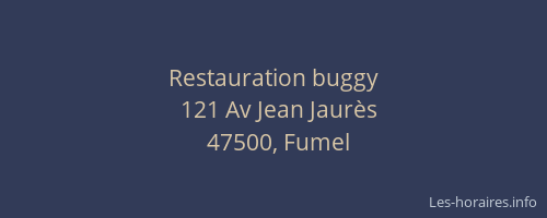 Restauration buggy