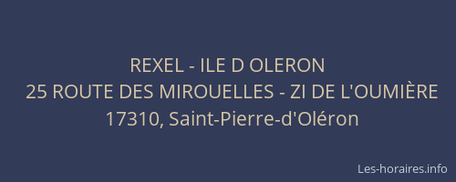 REXEL - ILE D OLERON