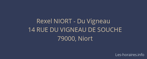 Rexel NIORT - Du Vigneau
