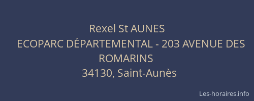 Rexel St Aunes Saint Aunes Les Horaires