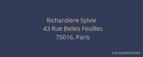 Richardiere Sylvie