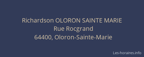 Richardson OLORON SAINTE MARIE