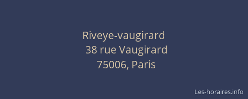 Riveye-vaugirard