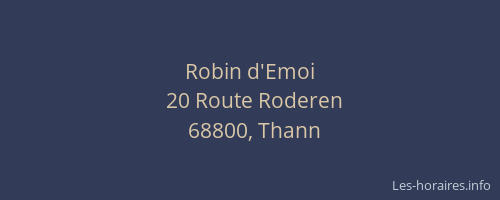 Robin d'Emoi