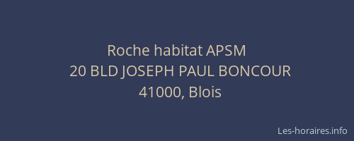 Roche habitat APSM