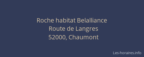 Roche habitat Belalliance