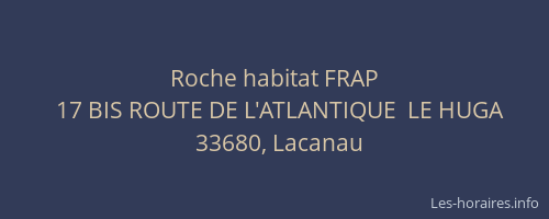 Roche habitat FRAP