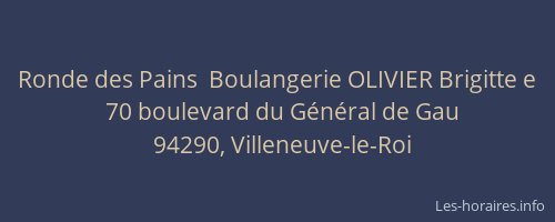 Ronde des Pains  Boulangerie OLIVIER Brigitte e