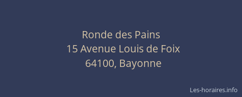 Ronde des Pains