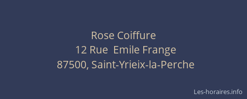 Rose Coiffure