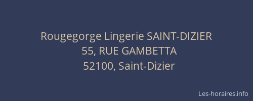 Rougegorge Lingerie SAINT-DIZIER