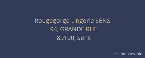 Rougegorge Lingerie SENS