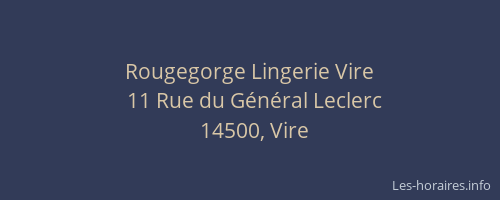 Rougegorge Lingerie Vire