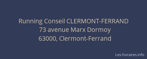 Running Conseil CLERMONT-FERRAND