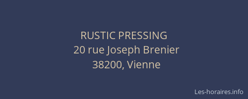 RUSTIC PRESSING