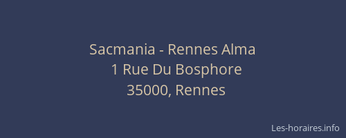 Sacmania - Rennes Alma