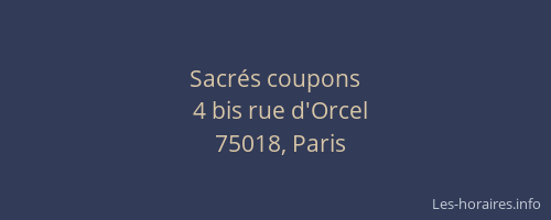 Sacrés coupons