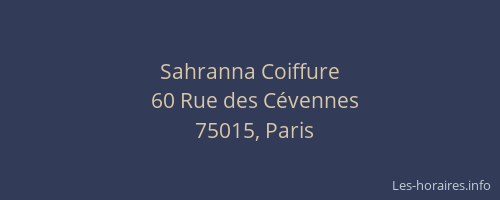 Sahranna Coiffure