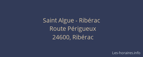 Saint Algue - Ribérac