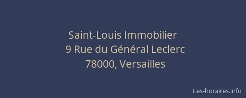 Saint-Louis Immobilier