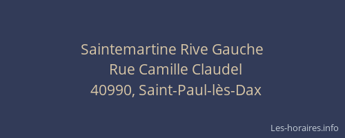 Saintemartine Rive Gauche