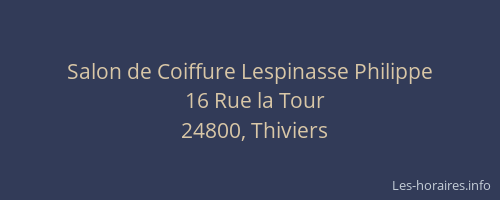 Salon de Coiffure Lespinasse Philippe