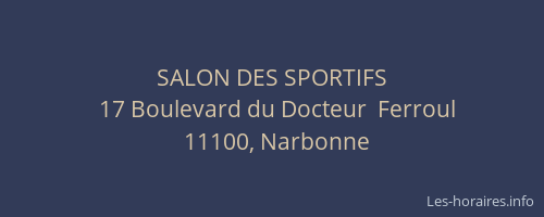 SALON DES SPORTIFS