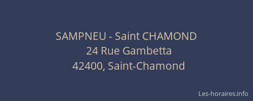 SAMPNEU - Saint CHAMOND