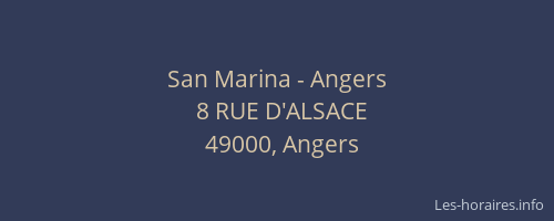 San Marina - Angers