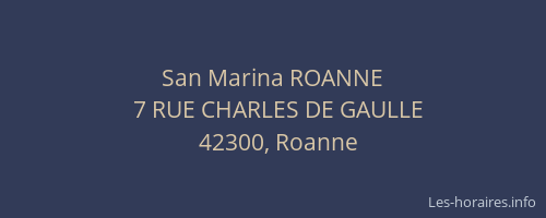 San Marina ROANNE