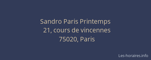 Sandro Paris Printemps