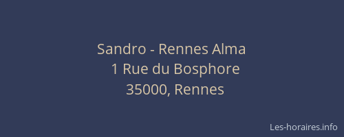 Sandro - Rennes Alma