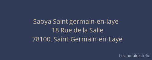 Saoya Saint germain-en-laye