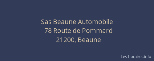 Sas Beaune Automobile