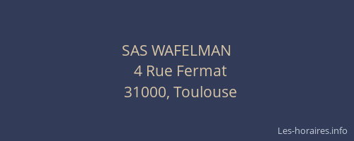 SAS WAFELMAN