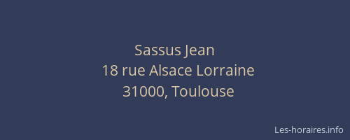 Sassus Jean