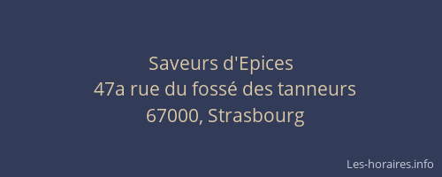 Saveurs d'Epices