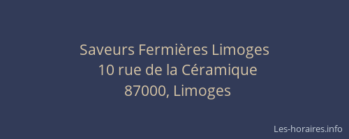 Saveurs Fermières Limoges