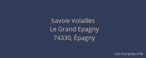 Savoie Volailles